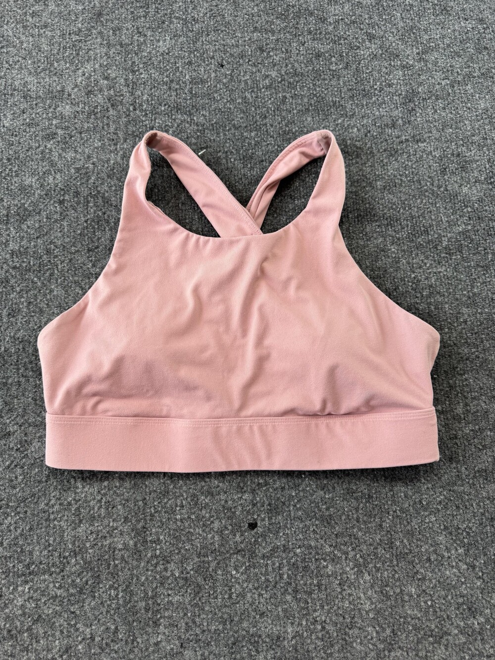 Fabletics Sports Bra Womens Small Pink Crossback Longline Yoga Gym Athletic